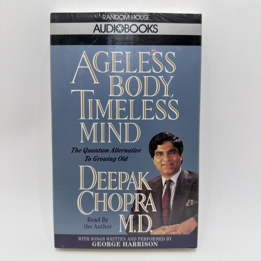 Ageless Body Timeless Mind Deepak Chopra 2 Cassette Audiobook NEW Sealed 1993